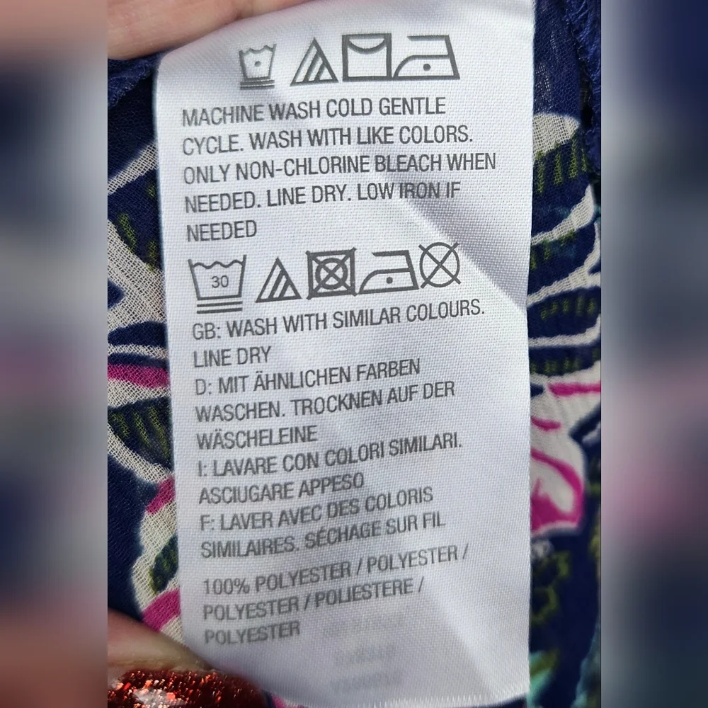 C Wonder By Christian Siriano Sheer Blue Floral Maxi Dress Sz 14 Coquette Fairy - Picture 8 of 8